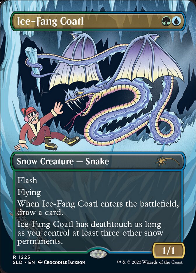 Ice-Fang Coatl (Borderless) [Secret Lair Drop Series] | Exor Games Dartmouth