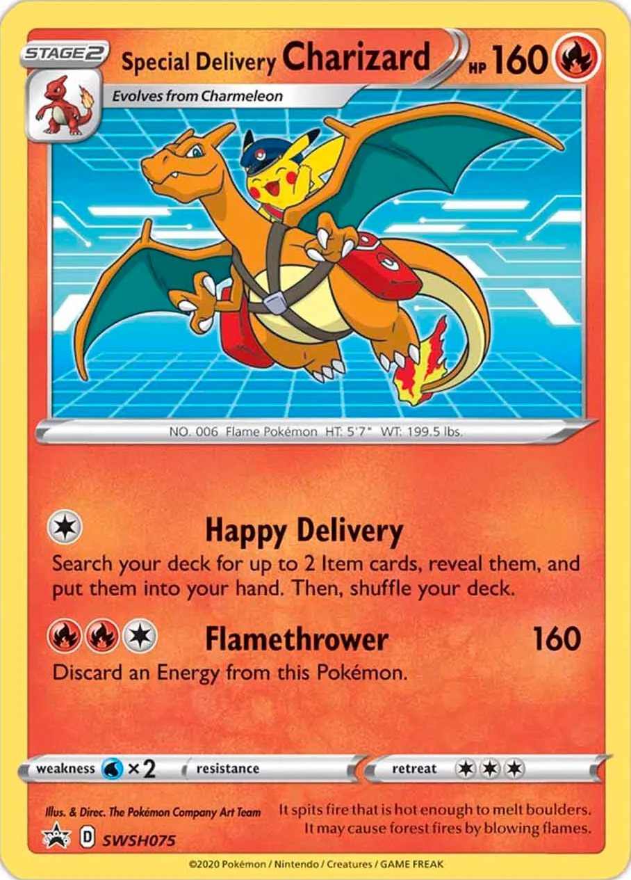 Special Delivery Charizard (SWSH075) [Sword & Shield: Black Star Promos] | Exor Games Dartmouth