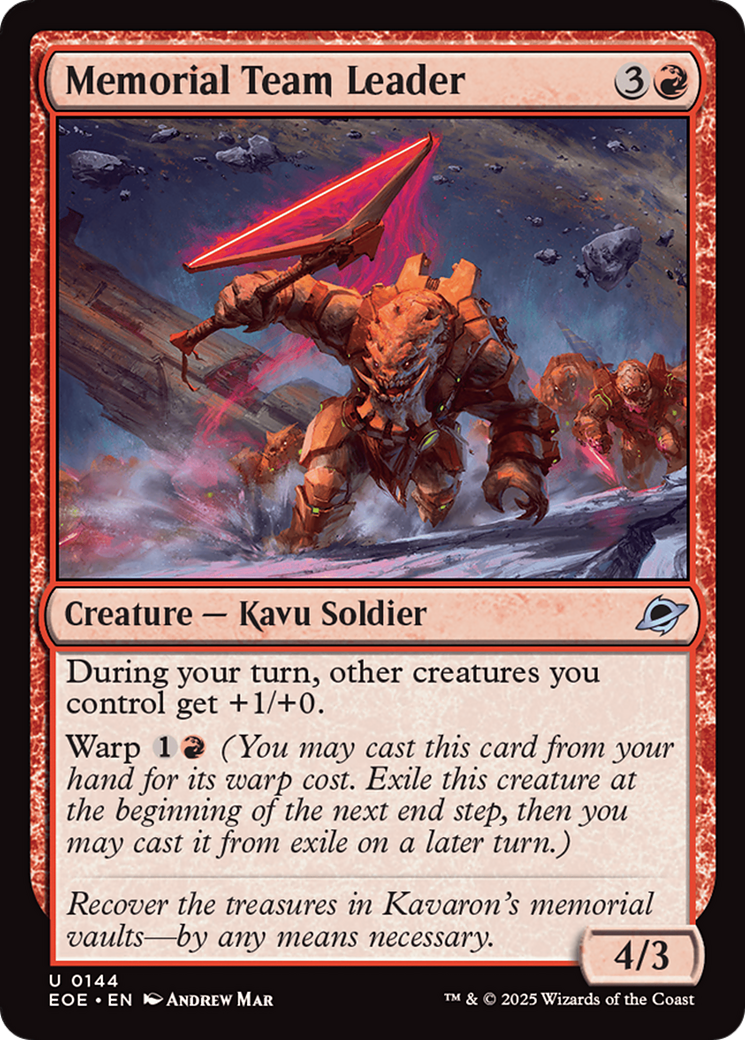 Memorial Team Leader [Edge of Eternities] | Exor Games Dartmouth