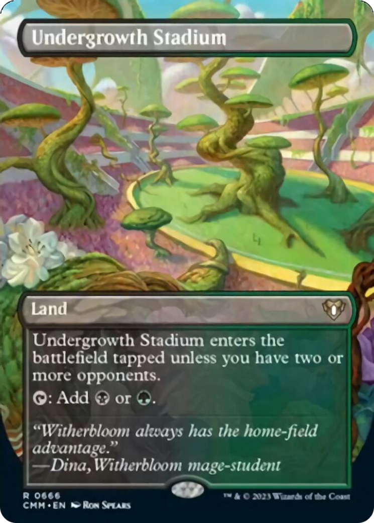 Undergrowth Stadium (Borderless Alternate Art) [Commander Masters] | Exor Games Dartmouth
