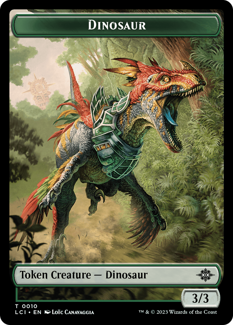 Map // Dinosaur (0010) Double-Sided Token [The Lost Caverns of Ixalan Tokens] | Exor Games Dartmouth