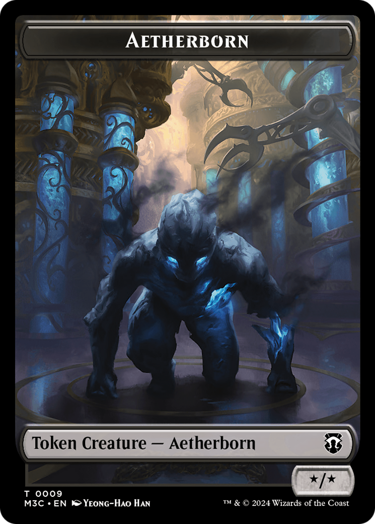 Aetherborn (Ripple Foil) // Servo Double-Sided Token [Modern Horizons 3 Commander Tokens] | Exor Games Dartmouth