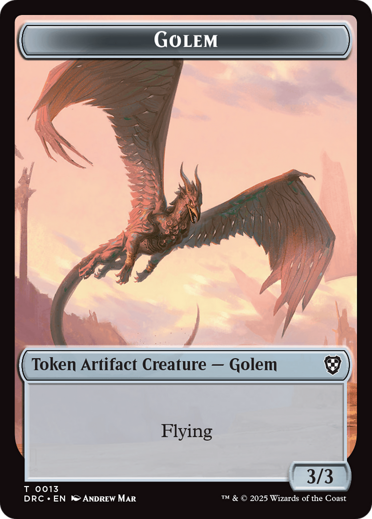 Golem (0013) // Nalaar Aetherjet Double-Sided Token [Aetherdrift Tokens] | Exor Games Dartmouth