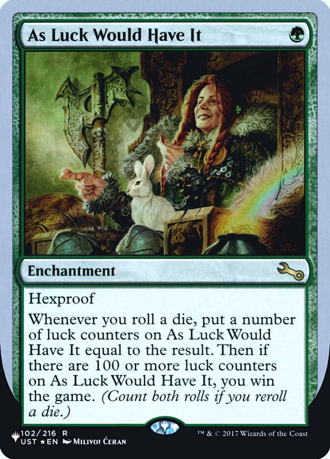 As Luck Would Have It (Unfinity Foil Edition) [The List] | Exor Games Dartmouth