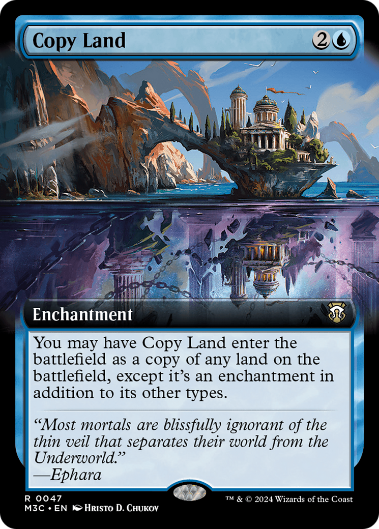Copy Land (Extended Art) (Ripple Foil) [Modern Horizons 3 Commander] | Exor Games Dartmouth