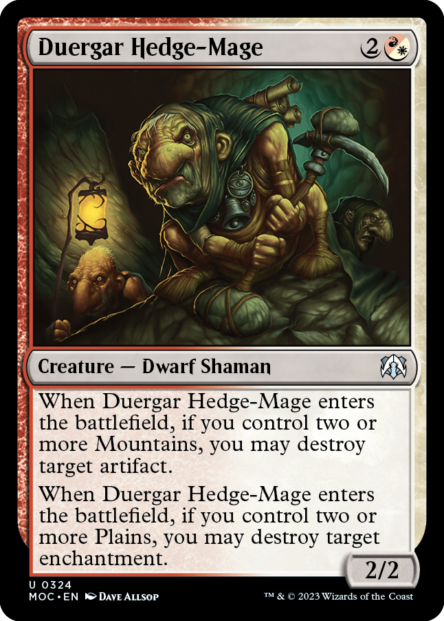 Duergar Hedge-Mage [March of the Machine Commander] | Exor Games Dartmouth