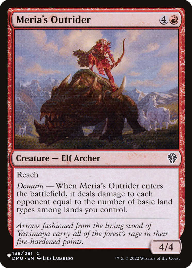 Meria's Outrider [The List Reprints] | Exor Games Dartmouth