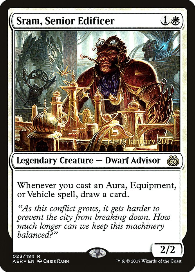 Sram, Senior Edificer [Aether Revolt Prerelease Promos] | Exor Games Dartmouth