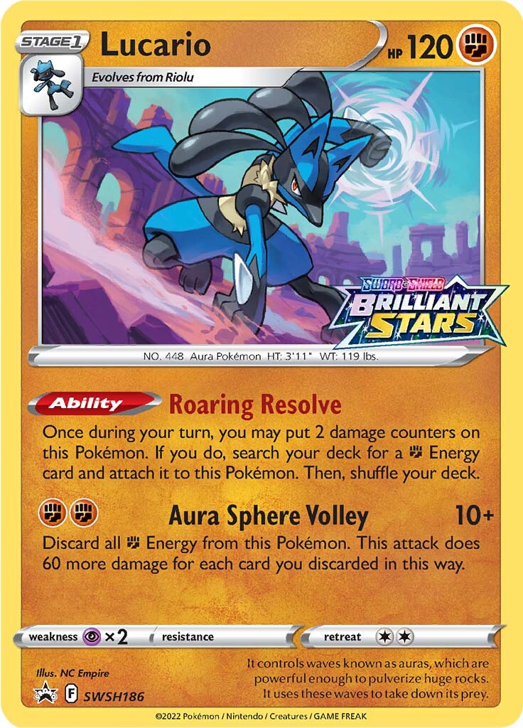 Lucario (SWSH186) (Prerelease Promo) [Sword & Shield: Black Star Promos] | Exor Games Dartmouth