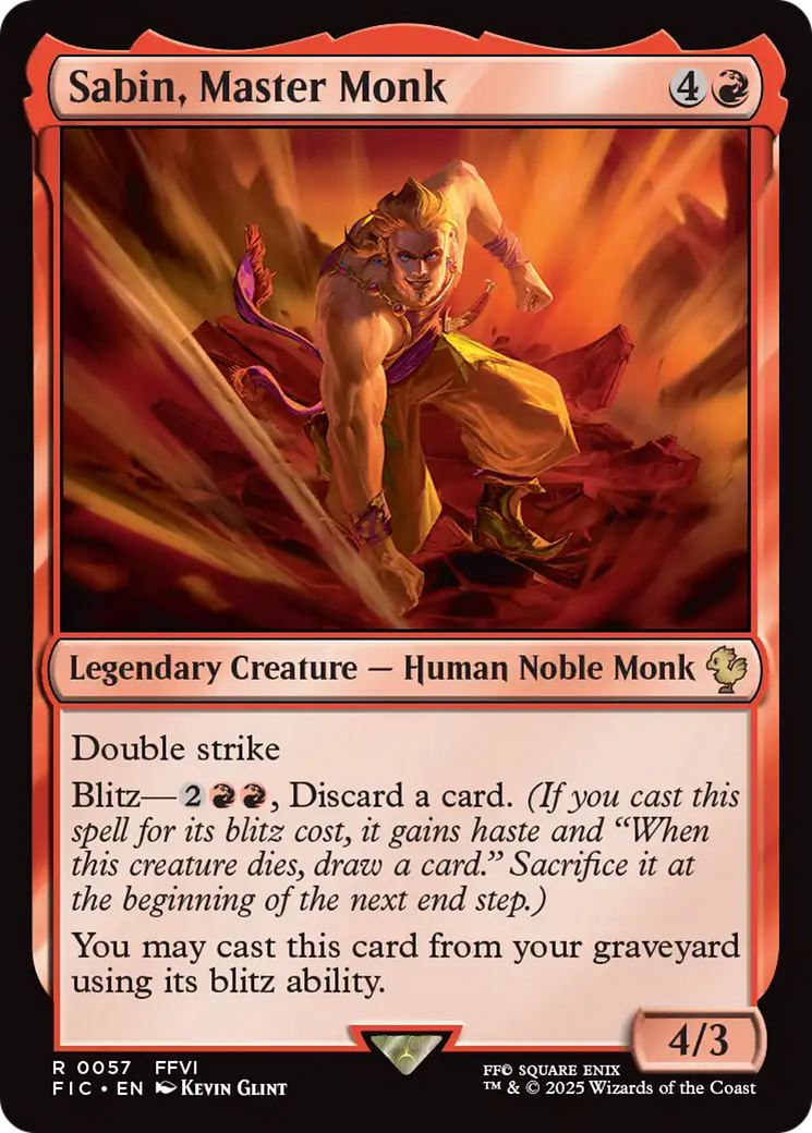 Sabin, Master Monk [FINAL FANTASY Commander] | Exor Games Dartmouth