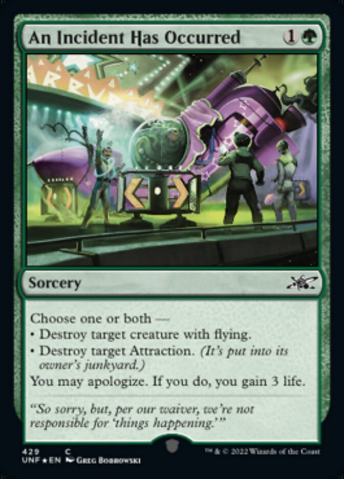 An Incident Has Occurred (Galaxy Foil) [Unfinity] | Exor Games Dartmouth