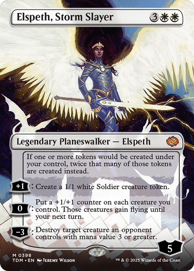 Elspeth, Storm Slayer (Borderless) [Tarkir: Dragonstorm] | Exor Games Dartmouth