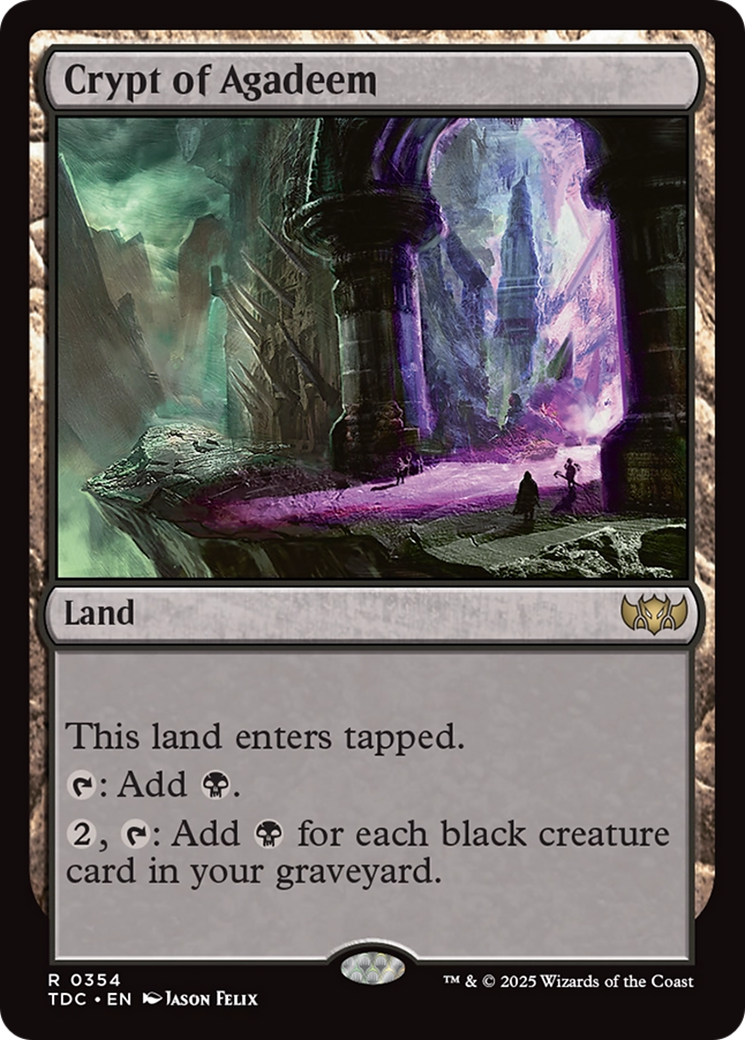 Crypt of Agadeem [Tarkir: Dragonstorm Commander] | Exor Games Dartmouth