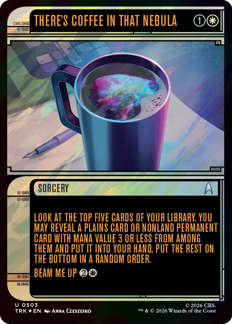 There's Coffee in that Nebula (Showcase) (Surge Foil) [Star Trek] | Exor Games Dartmouth