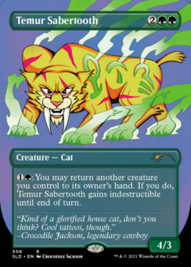 Temur Sabertooth (Borderless) [Secret Lair Drop Series] | Exor Games Dartmouth