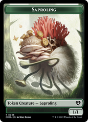 Saproling // Dragon (0021) Double-Sided Token [Commander Masters Tokens] | Exor Games Dartmouth