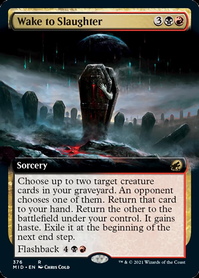 Wake to Slaughter (Extended Art) [Innistrad: Midnight Hunt] | Exor Games Dartmouth