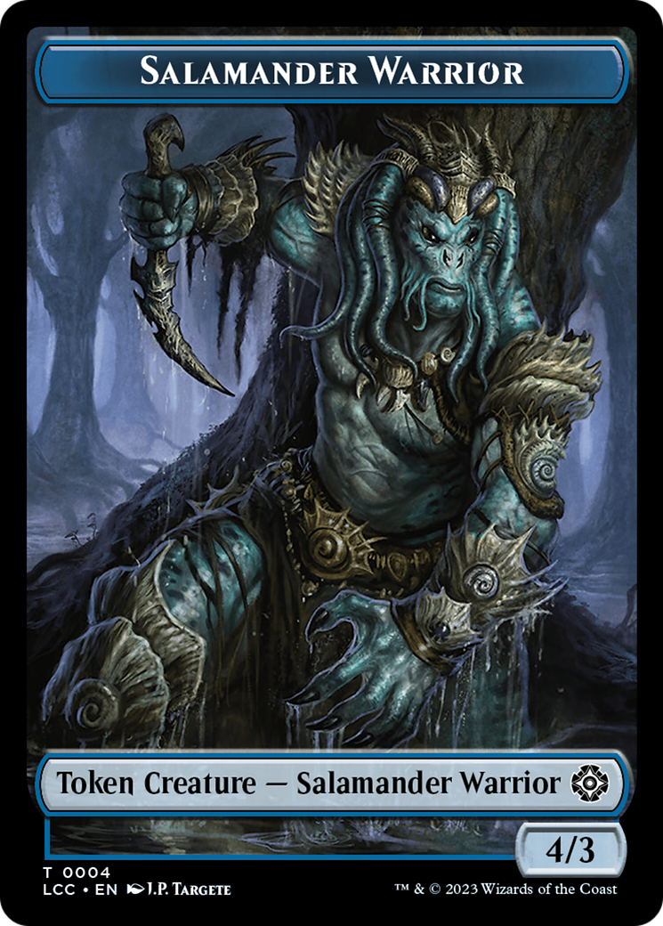 Salamander Warrior // Treasure Double-Sided Token [The Lost Caverns of Ixalan Commander Tokens] | Exor Games Dartmouth