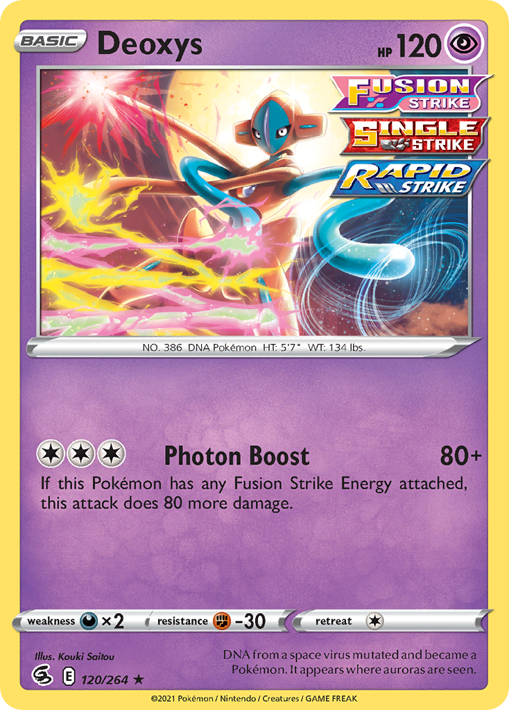 Deoxys (120/264) (Theme Deck Exclusive) [Sword & Shield: Fusion Strike] | Exor Games Dartmouth