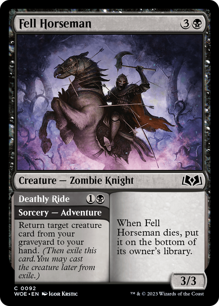 Fell Horseman // Deathly Ride [Wilds of Eldraine] | Exor Games Dartmouth