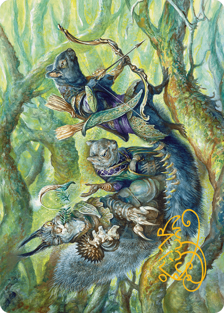 The Odd Acorn Gang Art Card (Gold-Stamped Signature) [Bloomburrow Art Series] | Exor Games Dartmouth