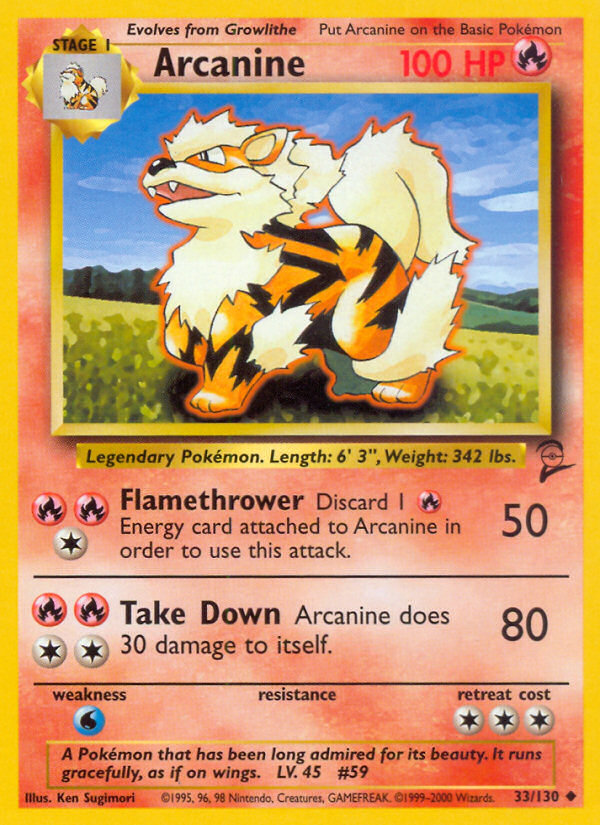Arcanine (33/130) [Base Set 2] | Exor Games Dartmouth
