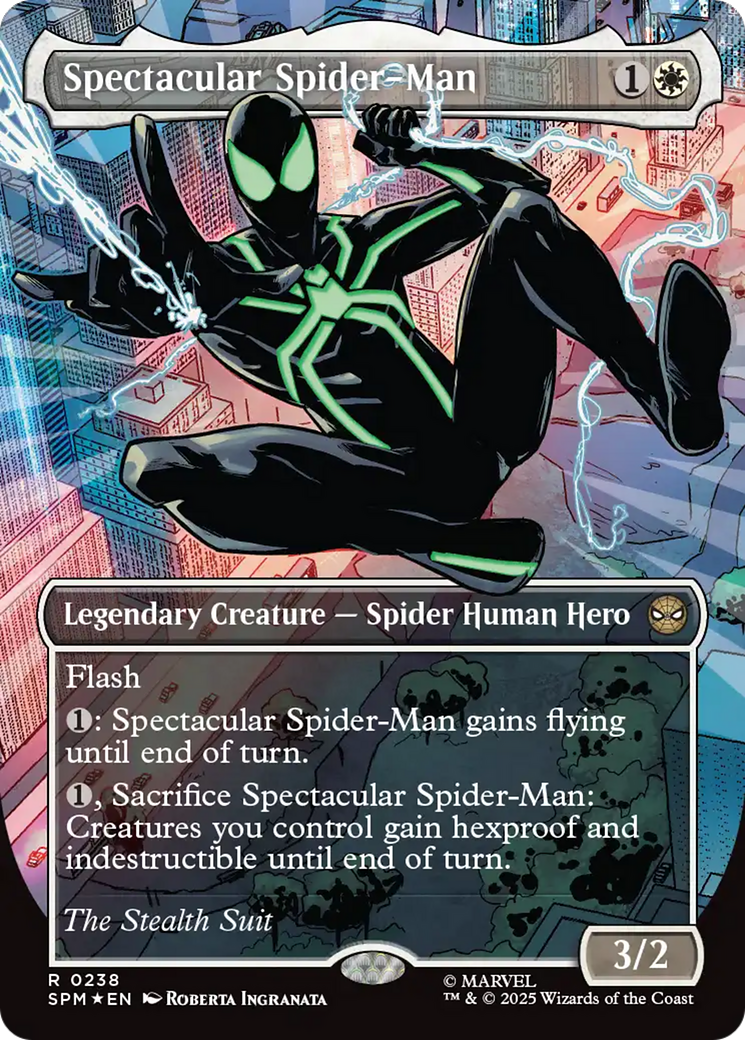 Spectacular Spider-Man (0238) (Borderless) (Textured Foil) [Marvel's Spider-Man] | Exor Games Dartmouth