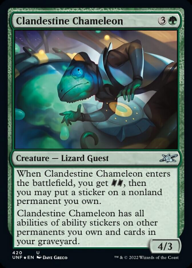 Clandestine Chameleon (Galaxy Foil) [Unfinity] | Exor Games Dartmouth