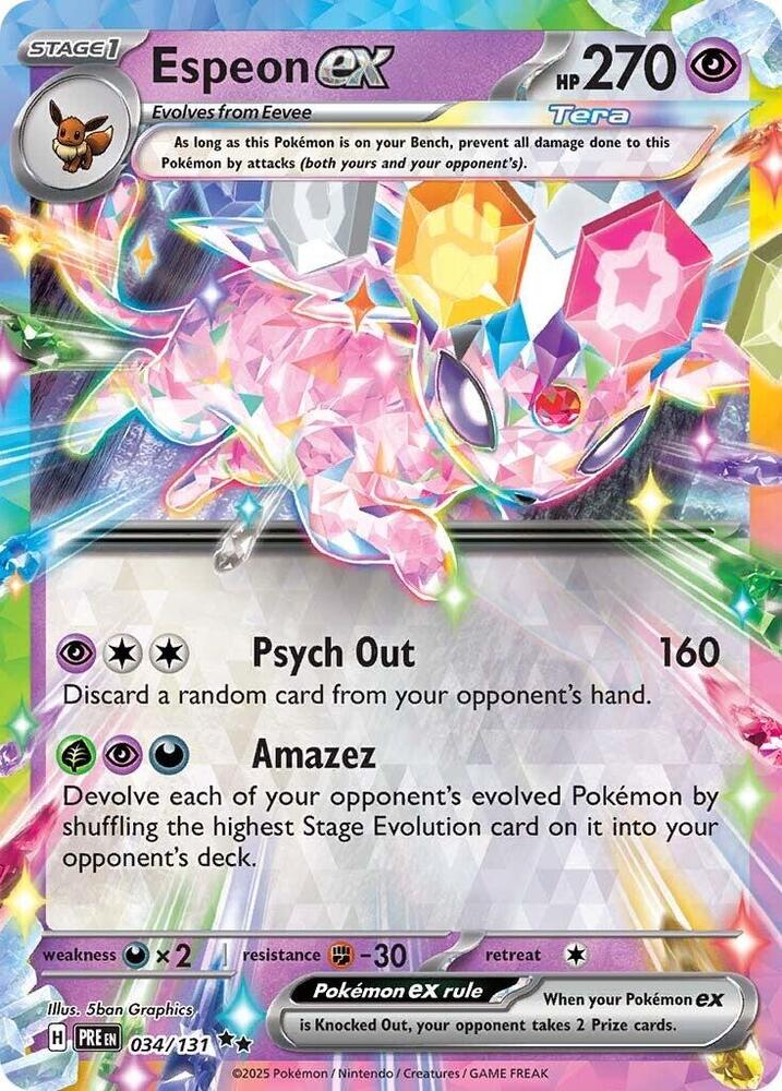 Espeon ex (034/131) [Scarlet & Violet: Prismatic Evolutions] | Exor Games Dartmouth