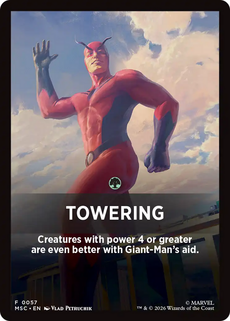 Towering Theme Card [Marvel Super Heroes Commander] | Exor Games Dartmouth