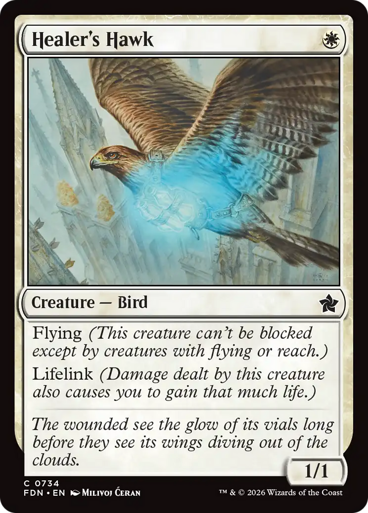 Healer's Hawk (0734) [Foundations] | Exor Games Dartmouth