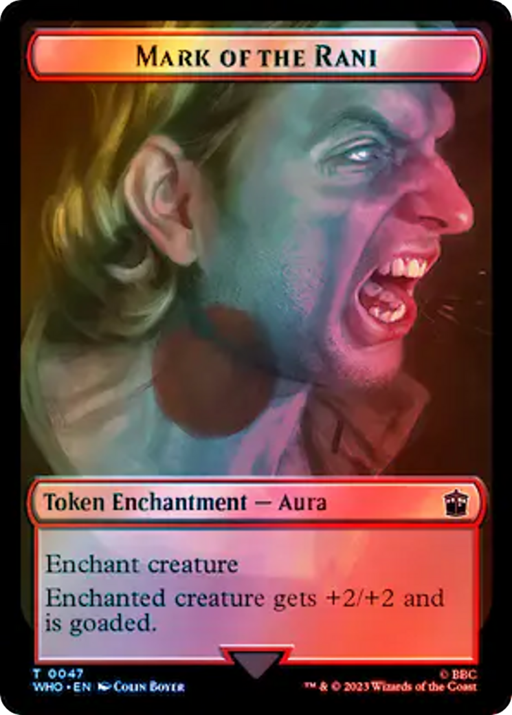 Soldier // Mark of the Rani Double-Sided Token (Surge Foil) [Doctor Who Tokens] | Exor Games Dartmouth