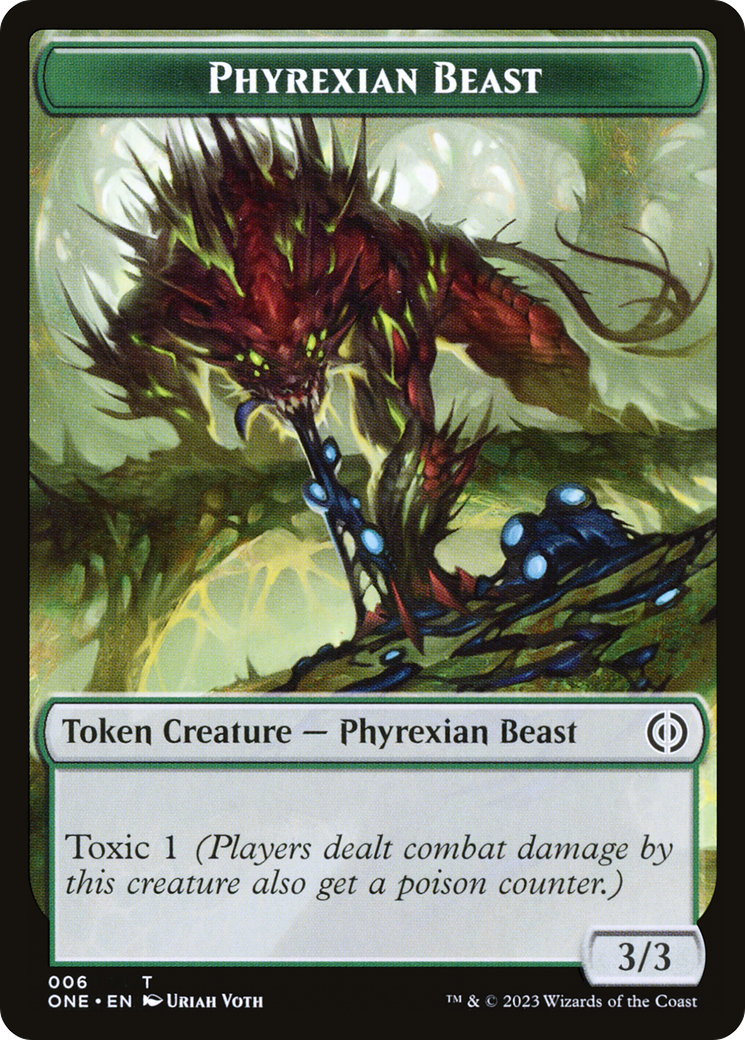 Phyrexian Beast Token [Phyrexia: All Will Be One Tokens] | Exor Games Dartmouth