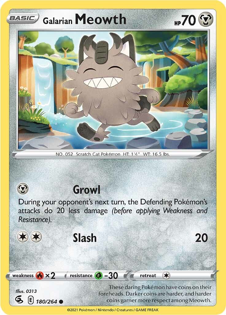 Galarian Meowth (180/264) [Sword & Shield: Fusion Strike] | Exor Games Dartmouth