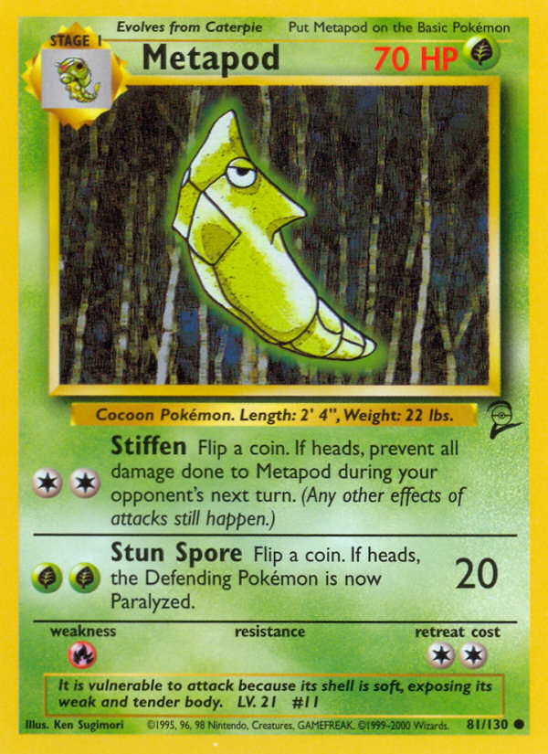 Metapod (81/130) [Base Set 2] | Exor Games Dartmouth