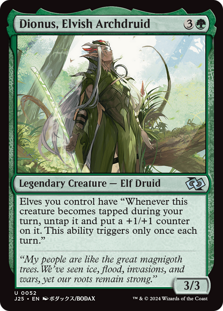 Dionus, Elvish Archdruid (Anime) [Foundations Jumpstart] | Exor Games Dartmouth