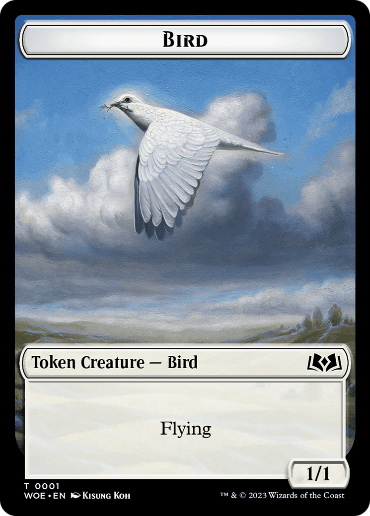 Bird // Food (0013) Double-Sided Token [Wilds of Eldraine Tokens] | Exor Games Dartmouth