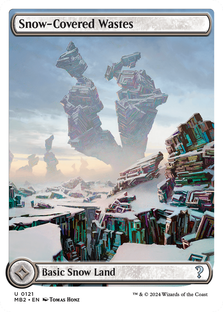 Snow-Covered Wastes (White Border) [Mystery Booster 2] | Exor Games Dartmouth