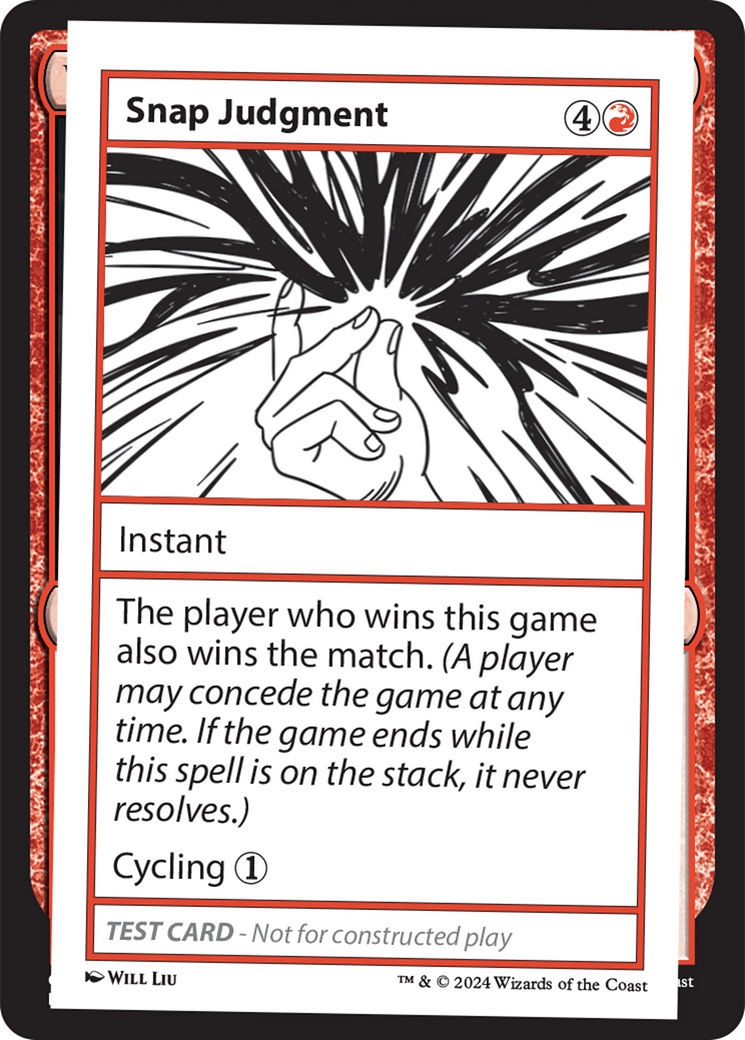 Snap Judgment [Mystery Booster 2 Playtest Cards] | Exor Games Dartmouth