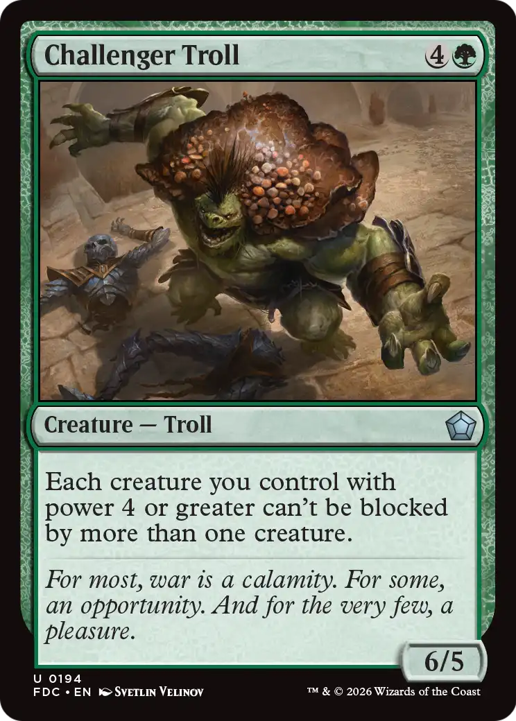 Challenger Troll [Foundations Commander] | Exor Games Dartmouth