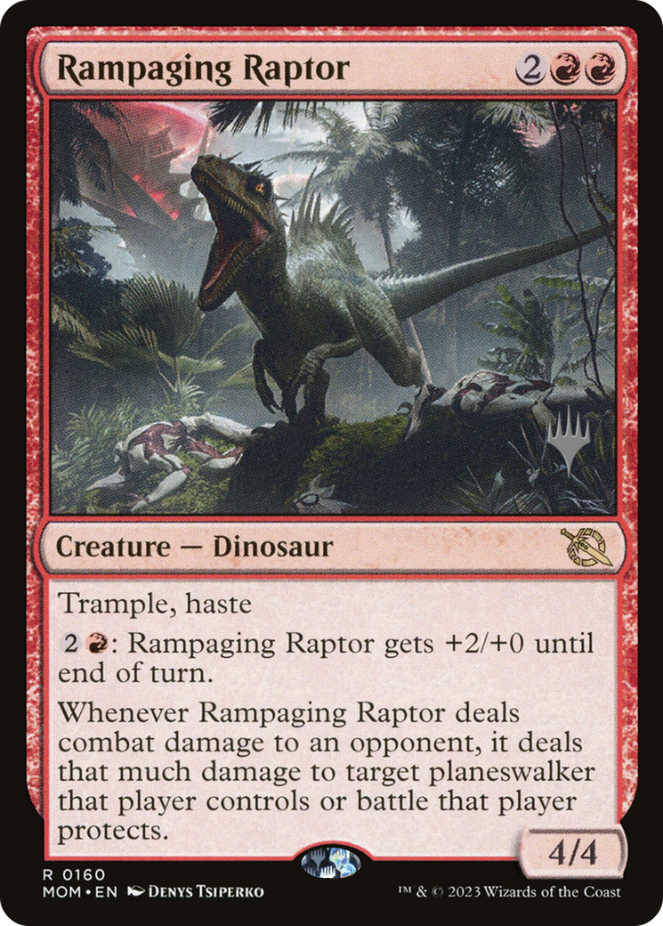 Rampaging Raptor (Promo Pack) [March of the Machine Promos] | Exor Games Dartmouth