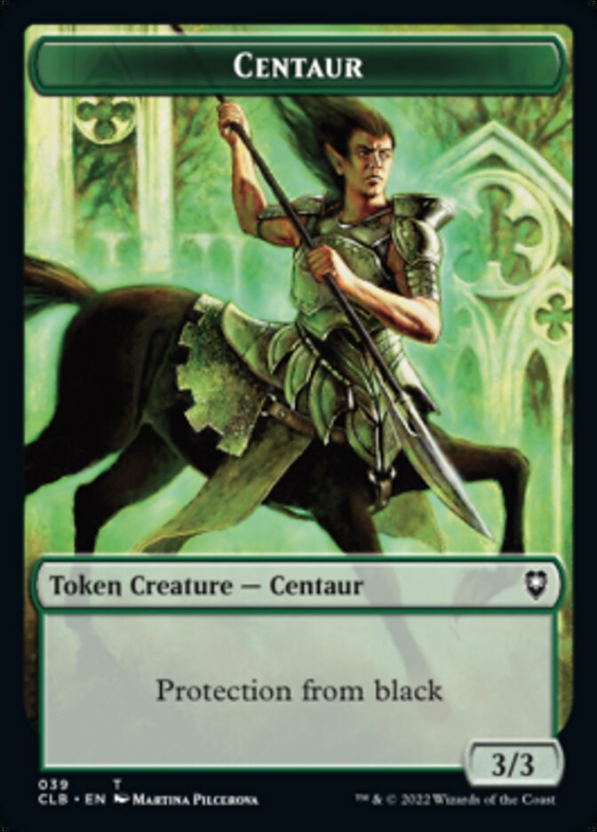 Horror // Centaur Double-Sided Token [Commander Legends: Battle for Baldur's Gate Tokens] | Exor Games Dartmouth