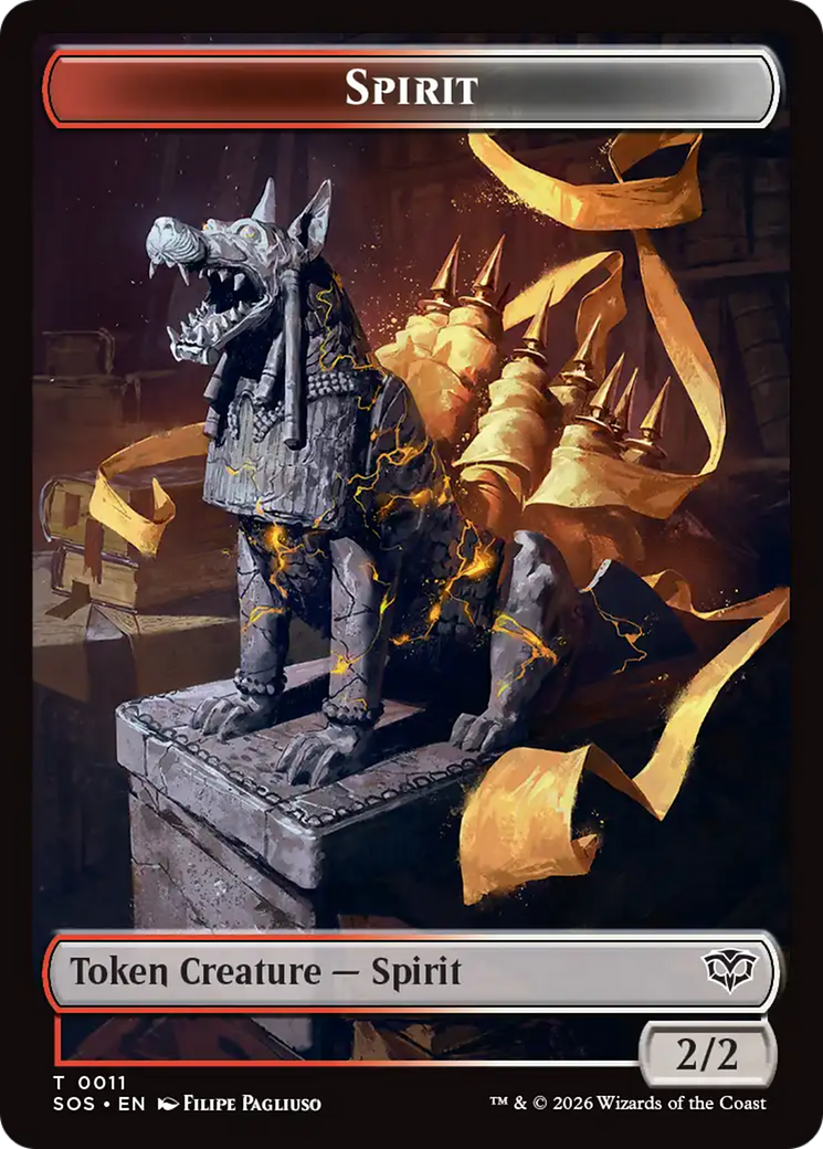 Fractal (0005) // Spirit (0011) Double-Sided Token [Secrets of Strixhaven Tokens] | Exor Games Dartmouth