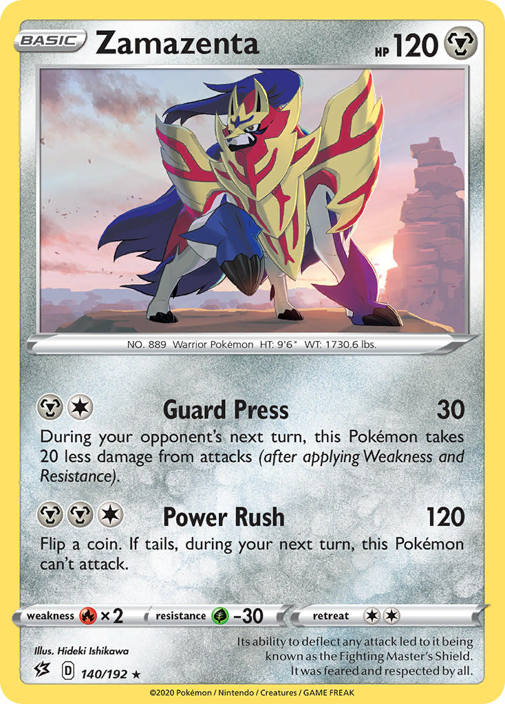 Zamazenta (140/192) (Cracked Ice Holo) (Theme Deck Exclusive) [Sword & Shield: Rebel Clash] | Exor Games Dartmouth