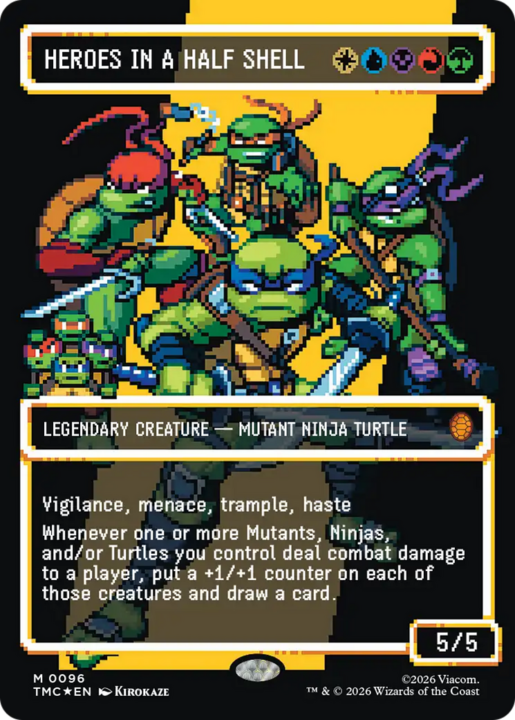 Heroes in a Half Shell (0096) (Borderless) (Surge Foil) [Teenage Mutant Ninja Turtles Commander] | Exor Games Dartmouth