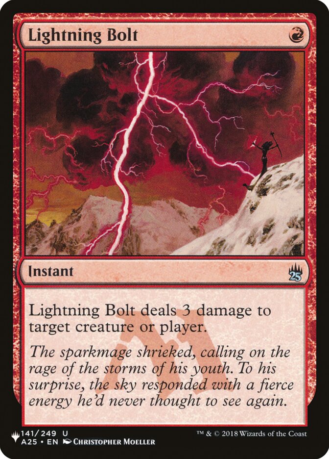 Lightning Bolt (141/249) [The List] | Exor Games Dartmouth