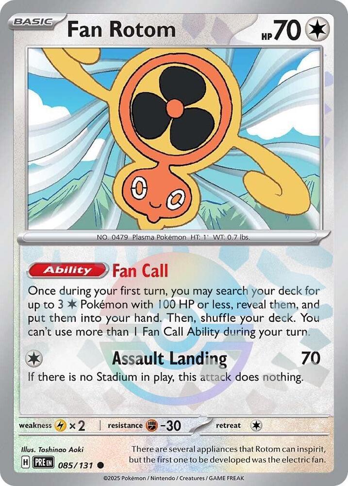 Fan Rotom (085/131) (Poke Ball Pattern) [Scarlet & Violet: Prismatic Evolutions] | Exor Games Dartmouth