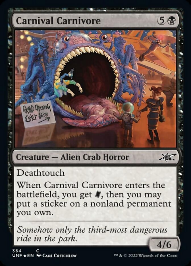 Carnival Carnivore (Galaxy Foil) [Unfinity] | Exor Games Dartmouth