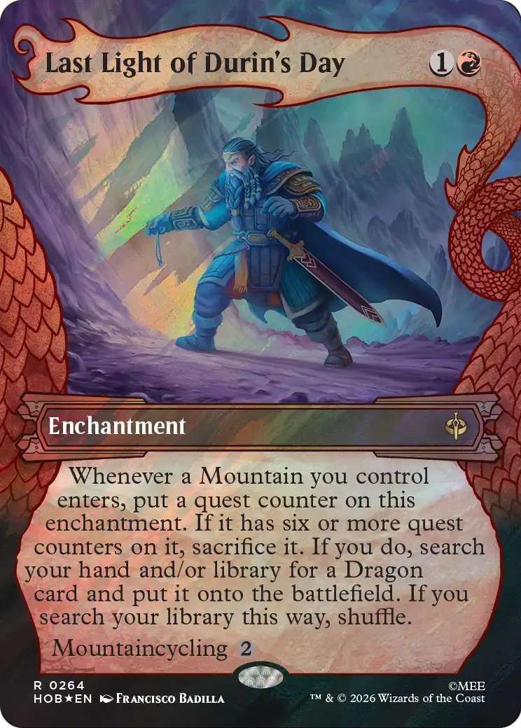 Last Light of Durin's Day (Showcase) (Surge Foil) [The Hobbit] | Exor Games Dartmouth