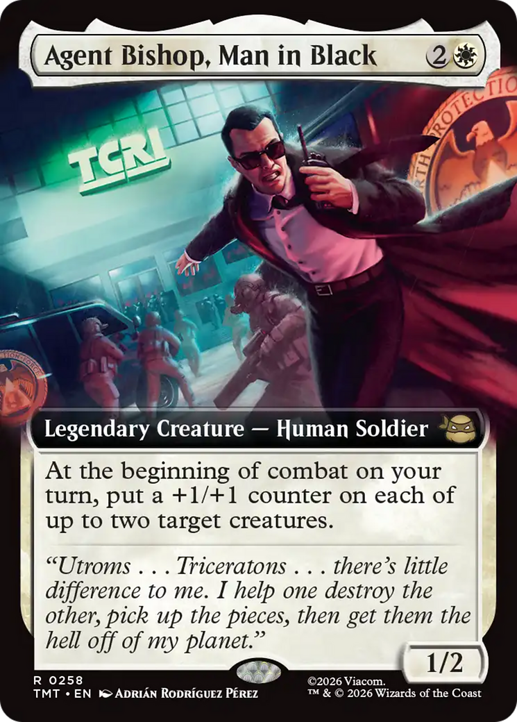 Agent Bishop, Man in Black (Extended Art) [Teenage Mutant Ninja Turtles] | Exor Games Dartmouth